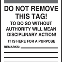 OSHA Danger Safety Tag: Do Not Energize – Lockout/Tagout