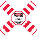 OSHA Danger Flanged Pipe Barrier Kit: Confined Space - Authorized Personnel Only – Lockout/Tagout