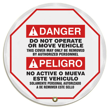Bilingual Steering Wheel Message Cover – Lockout/Tagout