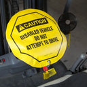 OSHA Caution Steering Wheel Message Cover: Disabled Vehicle Do Not Attempt To Drive – Lockout/Tagout