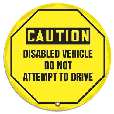 OSHA Caution Steering Wheel Message Cover: Disabled Vehicle Do Not Attempt To Drive – Lockout/Tagout