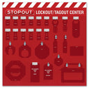 12-Padlock Group Lockout Center - Board Only – Lockout/Tagout