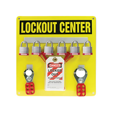 Aluminum Hanger Board: 6-Padlock Board Kit – Lockout/Tagout