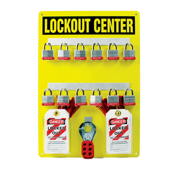 Lockout Center Aluminum Hanger Boards: 12-Padlock Board – Lockout/Tagout