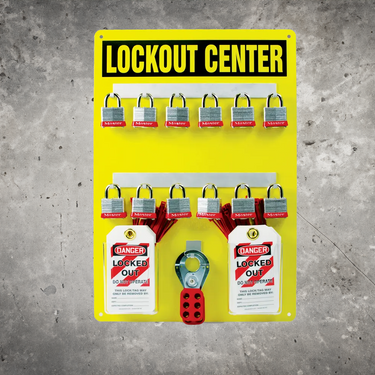 Lockout Center Aluminum Hanger Boards: 12-Padlock Board – Lockout/Tagout