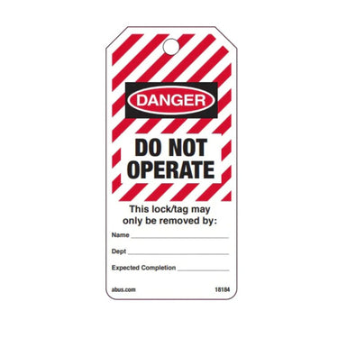 ABUS Tags On A Roll - Do Not Operate (Red) – Lockout/Tagout