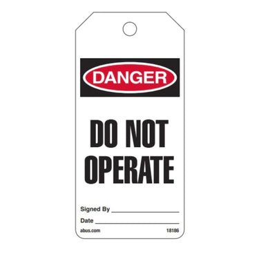 ABUS Tags On A Roll - Do Not Operate (White) – Lockout/Tagout