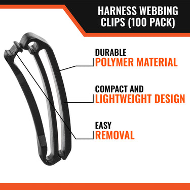 Malta Dynamics Harness Webbing Clips (100 Pack) – Fall Protection