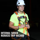 Malta Dynamics 4.5' - 6' Double Leg Stretch Internal Shock Absorbing Lanyard with 2 Rebar Hooks & 1 Steel Snap Hook – Fall Protection