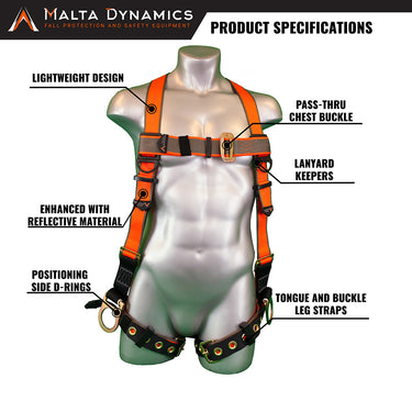 Malta Dynamics Warthog Side D-Ring Harness – Fall Protection