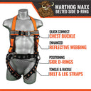 Malta Dynamics Warthog MAXX Belted Side D-Ring Harness – Fall Protection