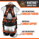 Malta Dynamics Warthog Comfort MAXX Belted Side D-Ring Harness – Fall Protection