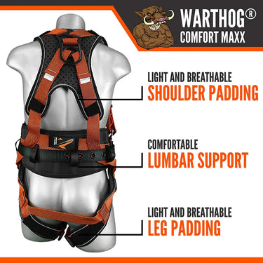 Malta Dynamics Warthog Comfort MAXX Belted Side D-Ring Harness – Fall Protection
