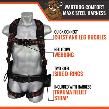 Malta Dynamics Warthog Comfort MAXX Steel Harness – Fall Protection