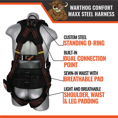 Malta Dynamics Warthog Comfort MAXX Steel Harness – Fall Protection