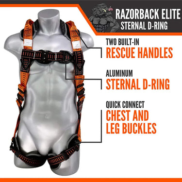 Malta Dynamics Razorback Elite Sternal D-Ring Harness – Fall Protection