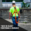 Malta Dynamics 6' Single Leg Internal Shock Absorbing Lanyard with 2 Steel Snap Hooks – Fall Protection