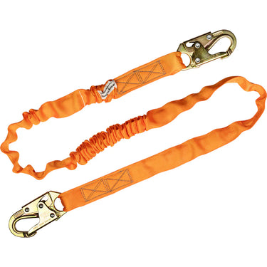 Malta Dynamics 6' Single Leg Internal Shock Absorbing Lanyard with 2 Steel Snap Hooks – Fall Protection
