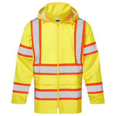 Portwest CA400 Class 3 X-Back Contrast Tape Rain Jacket
