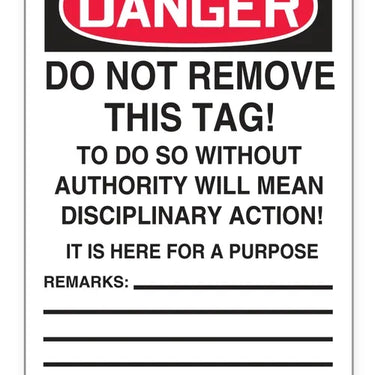 OSHA Danger Tags By-The-Roll: Out Of Service – Lockout/Tagout