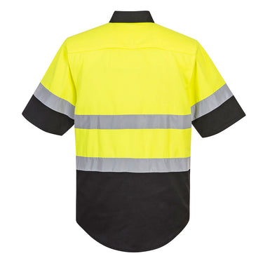 Portwest E067 Class 2 Black Bottom Short Sleeve Work Shirt