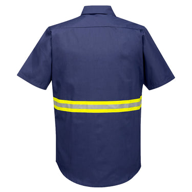 Portwest F124 Enhanced Visibility Short Sleeve Work Shirt