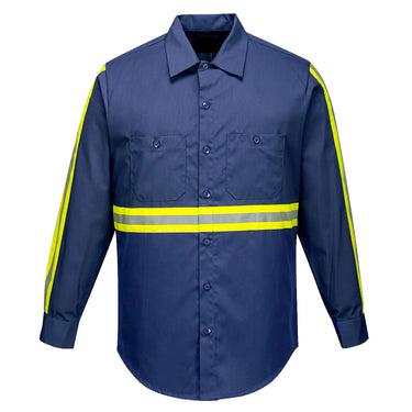 Portwest F125 Enhanced Visibility Long Sleeve Work Shirt