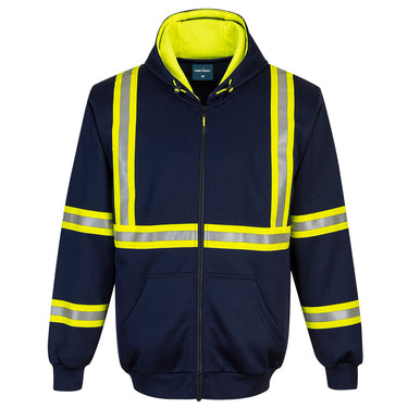Portwest F130 Iona Xtra Enhanced Visibility Zipper Hoodie