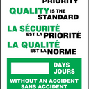 Bilingual Write-a-Day Scoreboards: Safety Is the Priority - Quality Is The Standard – Lockout/Tagout