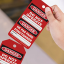 Bilingual OSHA Danger Tags By-The-Roll: Do Not Operate (Red) – Lockout/Tagout