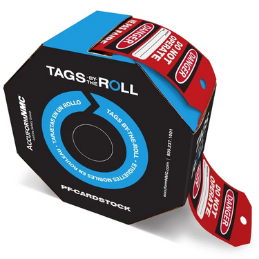 Bilingual OSHA Danger Tags By-The-Roll: Do Not Operate (Red) – Lockout/Tagout