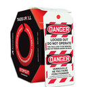 Bilingual OSHA Danger Tags By-The-Roll: Do Not Operate – Lockout/Tagout
