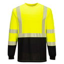 Portwest FR709 Class 3 Black Bottom FR Long Sleeve T-Shirt – Apparel