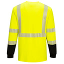 Portwest FR709 Class 3 Black Bottom FR Long Sleeve T-Shirt – Apparel