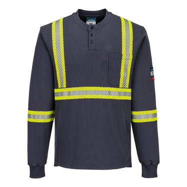 Portwest FR748 Enhanced Visibility FR X-Back Henley
