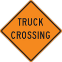 Roll-Up Construction Sign: Truck Crossing – Signs & Labels