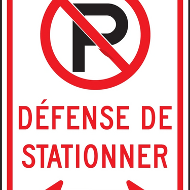 Parking Sign: No Parking (Symbol with Arrows) – Signs & Labels