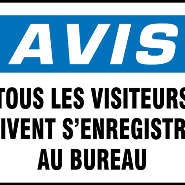 OSHA Notice Safety Sign: All Visitors Must Register At Office – Signs & Labels