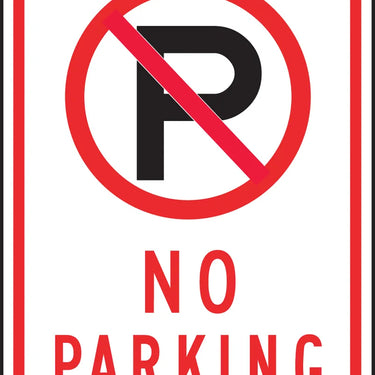 Parking Sign: No Parking (With Symbol) – Signs & Labels