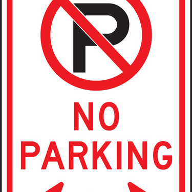 Parking Sign: No Parking (Symbol with Arrows) – Signs & Labels