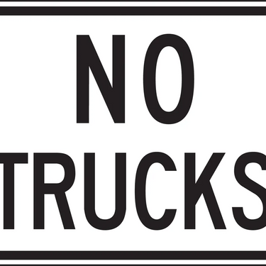 Facility Traffic Sign: No Trucks – Signs & Labels