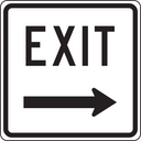 Facility Traffic Sign: Exit (Right Arrow) – Signs & Labels