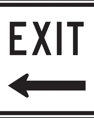 Facility Traffic Sign: Exit (Left Arrow) – Signs & Labels