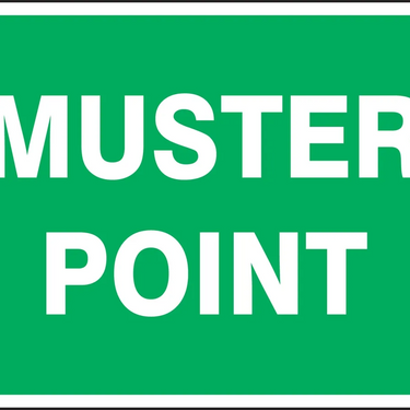 Safety Sign: Muster Point – Signs & Labels