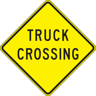 Crossing Sign: Truck Crossing – Signs & Labels