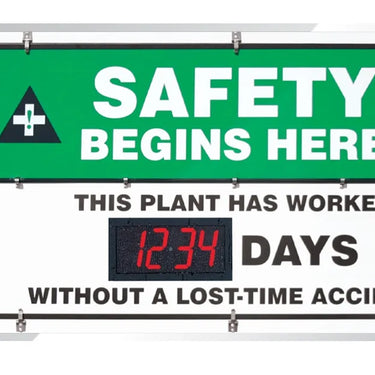 Electronic Scoreboards: Attention - Caution - Safety Begins Here – Signs & Labels