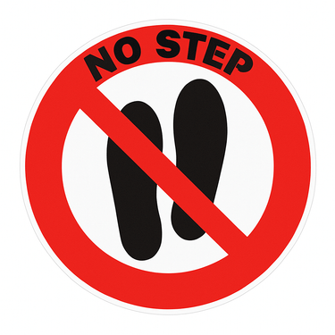 Floor Sign: No Step – Signs & Labels