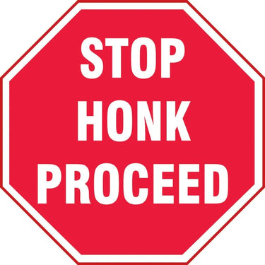 LED Sign Projector Lens: Stop Honk Proceed – Signs & Labels
