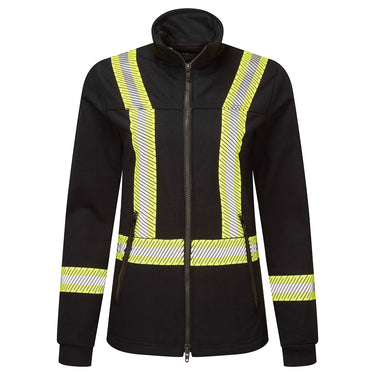 Portwest IOS375 Women's Enhanced Visibility Navy Fleece Zipper Jacket
