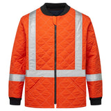 Portwest IUS417 Enhanced Visibility X-Back Quilted Freezer Jacket